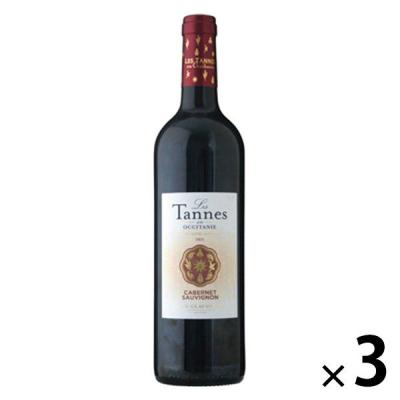 フランス レ タンヌ オクシタン CS 赤ワイン ミディアム 750ml 1セット（3本） エイジングケアワイン認定 モトックス