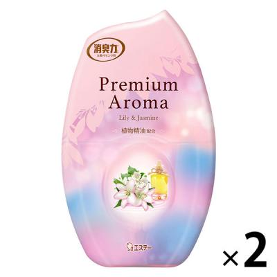 消臭力 プレミアムアロマ 玄関 リビング用 部屋用 リリー＆ジャスミン 400ml 2個 エステー 消臭 芳香剤