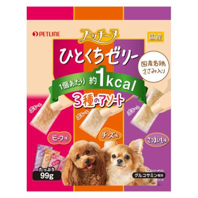LOHACO - プッチーヌ ひとくちゼリー 国産若鶏ささみ入り 3種の