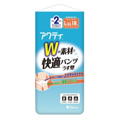 アクティ Wの素材で快適パンツ うす型 L-LLサイズ 1パック（18枚入） 日本製紙クレシア