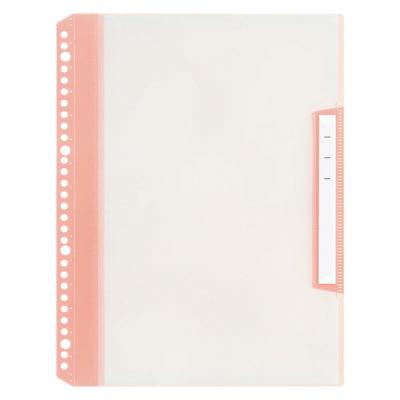 【アウトレット】【Goエシカル】訳あり プラス クリアーファイル リフィール式 A4 ヨコ入れ 2/4/30穴共用 ピンク 84853 1冊