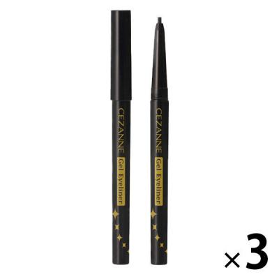 CEZANNE（セザンヌ） ジェルアイライナー 10ブラック セザンヌ化粧品 ×3個