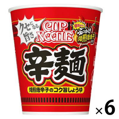 日清食品 カップヌードル 辛麺 [焙煎唐辛子のコク旨しょうゆ] カップ麺 カップラーメン 1セット（6個）