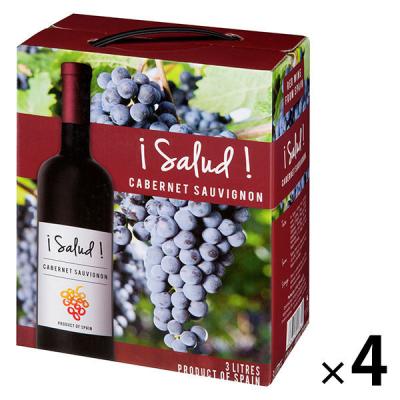 スペイン　サルー カベルネ・ソーヴィニヨン 3L 赤ワイン　フルボディ 1セット（1本×4）　日本酒類販売
