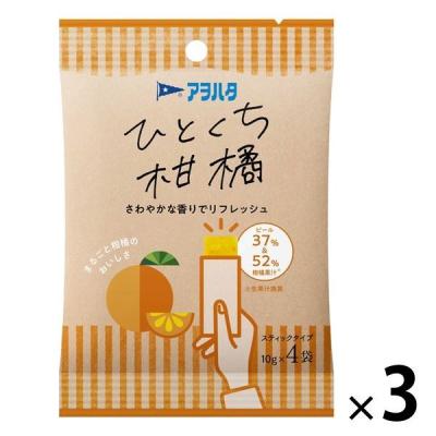 ひとくち柑橘（柑橘ピール入り）10g×4個 3袋 アヲハタ ゼリー デザート 洋菓子