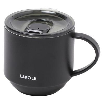 保冷保温 ステンレスセラミックマグカップ(330ml) ブラック LAKOLE/ラコレ