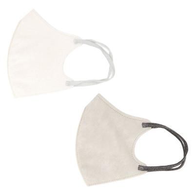 ラメゴム2D不織布マスク(20枚入り) ライトベージュ×グレー＆グレージュ×ブラック LAKOLE/ラコレ