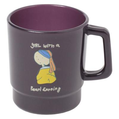 (世界の名作)プラスチックマグカップ 真珠の耳飾り LAKOLE/ラコレ