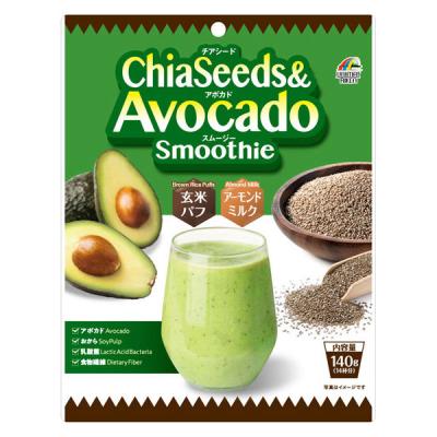 チアシード＆アボカド スムージー 1袋（140g） 水や牛乳で溶かすだけ ユニマットリケン