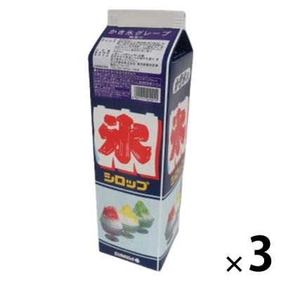 業務用 シロップ スミダ飲料 スミダ かき氷 グレープ 1.8L 1800ml 紙パック 3本