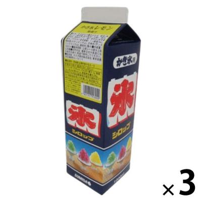 業務用 シロップ スミダ飲料 スミダ かき氷 レモン 1L 1000ml 紙パック 3本
