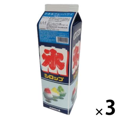 業務用 シロップ スミダ飲料 スミダ かき氷 ブルーハワイ 1.8L 1800ml 紙パック 3本