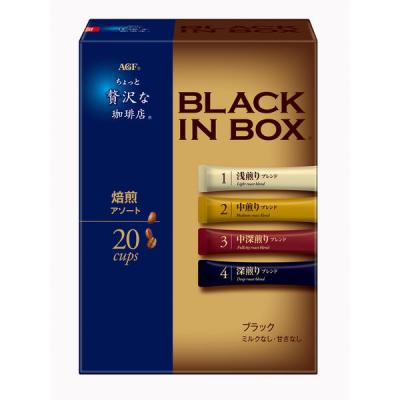 【インスタントコーヒー】味の素AGF ちょっと贅沢な珈琲店 ブラックインボックス 焙煎アソート スティック 1箱（20本入）