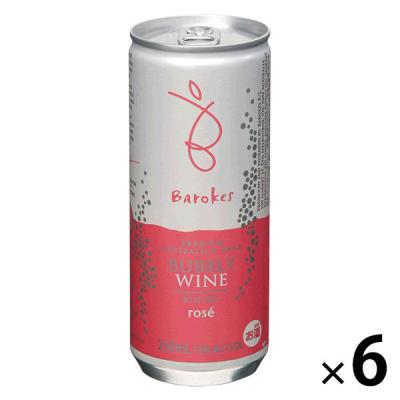 【セール】スパークリングワイン バロークス 缶 タイプ ロゼ ワイン 250ｍｌ 6本