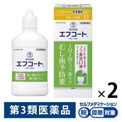 エフコート フッ素 洗口液 フルーツ香味 250ml 2箱セット ★控除★ 虫歯予防薬【第3類医薬品】