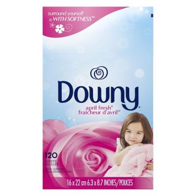 ダウニー（Downy） シート 乾燥機用 柔軟剤 エイプリルフレッシュ 静電気を防ぎ驚きの柔らか仕上げ 120枚入 1個 P＆G