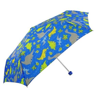 【アウトレット】アテイン 子供用折りたたみ傘 50cm きょうりゅう 濃青 5156NV 1本
