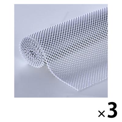 アスクル限定販売 ノンスリップマット すべり止めシート 300×2000mm 白 3巻セット オリジナル