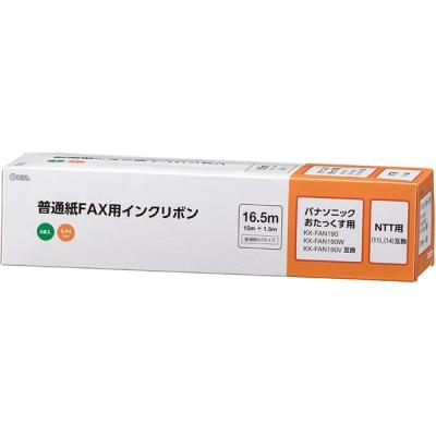 オーム電機 普通紙FAXインクリボン S-P4タイプ 16.5m OAI-FPD16H 1個（6本入）