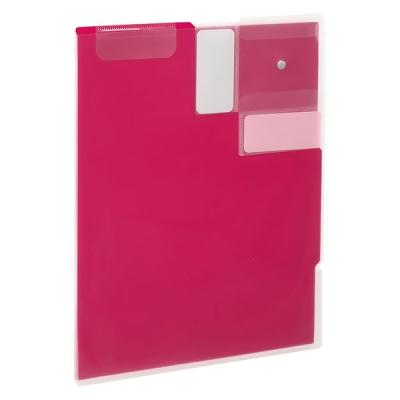 【アウトレット】ビュートンジャパン デカインデックスホルダー回転式レッドA4 DIK-A4-R 1セット（4冊）　書類整理