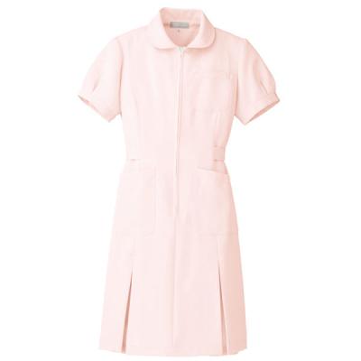 【アウトレット】AITOZ（アイトス） パフスリーブワンピース（ナースワンピース） 半袖 ピンク L 861337-060　白衣