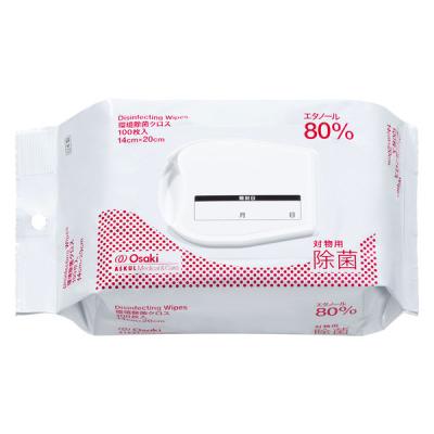 オオサキメディカル 環境除菌クロス 高濃度エタノール ピロータイプ 使い切り 100枚入 790110 1パック オリジナル
