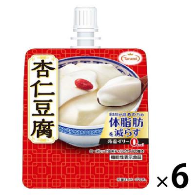 【アウトレット】体脂肪を減らす蒟蒻ゼリー0kcal杏仁豆腐 6個 たらみ 【機能性表示食品】 ゼリー