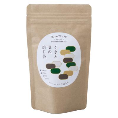 【セール】宇治の露製茶 くきと葉のほうじ茶ティーバッグ 1袋（8バッグ入）