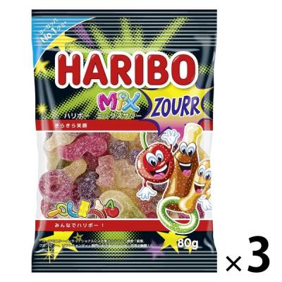LOHACO - ミックスサワー 80g 3袋 ハリボー グミ