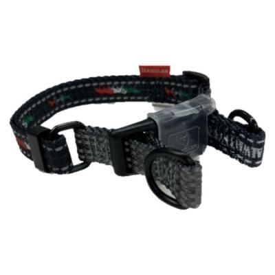 【アウトレット】ナイトラン トレドッグ反射Wカラー 首輪 中型犬用Mサイズ 黒 1個 アースペット