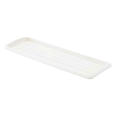 【アウトレット】【園芸用品】アップルウェアークイーンプレート 650型 ホワイト 640×215mm プランター用受皿 ガーデニング