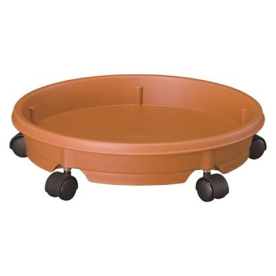 【アウトレット】【園芸用品】大和プラスチック キャスタープレート　34型　ブラウン 4903266101206 1個 ガーデニング