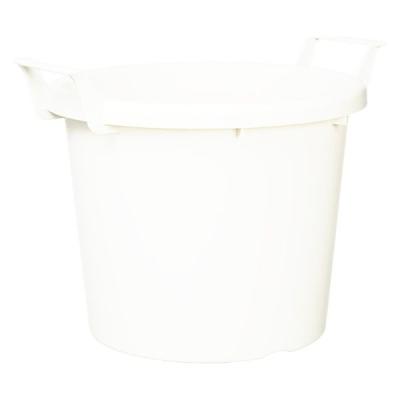 【アウトレット】【園芸用品】大和プラスチック グロウコンテナ 24型 ホワイト 鉢 5.5L ガーデニング