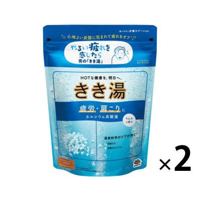 薬用 入浴剤 炭酸 きき湯 カルシウム炭酸湯 ラムネの香り 360g 2個 透明タイプ 温泉科学 疲労回復 医薬部外品 アース製薬