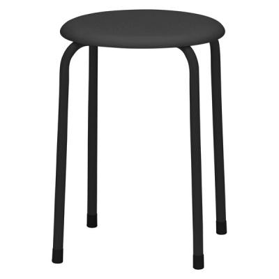 TOKIO 丸イス（座:ビニールレザー スタッキング可能） ブラック 1箱（6脚入） オリジナル キャスター無し オリジナル