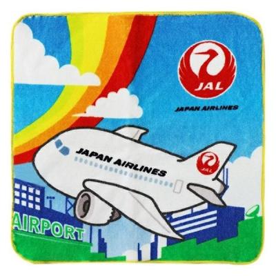 【アウトレット】丸眞 JAL レインボースカイ ミニタオル 1枚　ハンドタオル　ハンカチタオル　子供向け