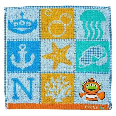【アウトレット】丸眞 エイリアン ニモ コスチューム ミニタオル 1枚　ハンドタオル　ハンカチタオル　子供向け　キャラクター