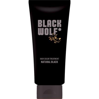 【アウトレット】ブラックウルフヘアカラー トリートメント ナチュラルブラック 150g　2個　白髪対策　黒