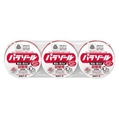 洋服ダンス用パラゾール 衣類用防虫剤 詰め替え 1パック（3個入） 白元アース