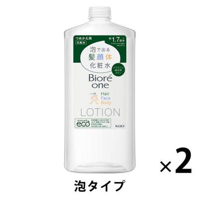 ビオレ one 泡で出る化粧水 髪・顔・体 ボディローション コンフォートサボンの香り 詰め替え 700ml 2個 花王 【泡タイプ】