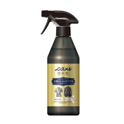 ノンスメル清水香 衣類・布製品・空間用スプレー 衣類のしわとりプラス 無香 本体 400ml 1本 白元アース