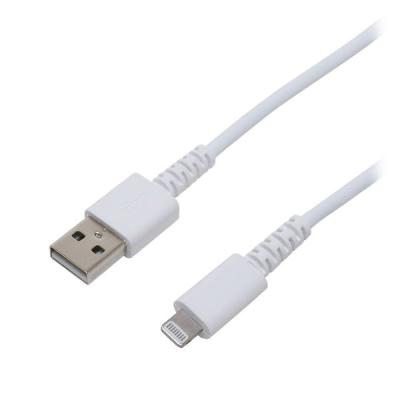 【アウトレット】ミヨシ 柔らか超高耐久ライトニングケーブル ホワイト 3.0m SLC-YS30/WH 1本　Lightning　iPhone