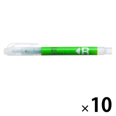 LOHACO - ゼブラ 蛍光オプテックス1(アスクル限定モデル) 緑 10本 蛍光