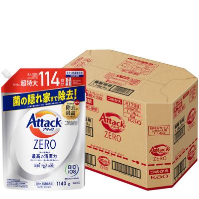 【ケース販売】アタックゼロ（Attack ZERO） 詰め替え 超特大 1140g 1セット（6個入） 衣料用洗剤 花王