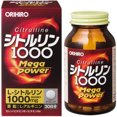 【ワゴンセール】オリヒロ シトルリン Mega Power 1000 30日分 240粒 サプリメント