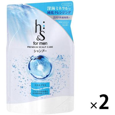 h＆s for men（エイチアンドエス）スカルプEX プレミアムスカルプケア シャンプー 詰め替え 300ml 2個 メンズ P＆G