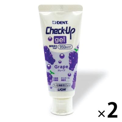 歯磨き粉 チェックアップ 歯科医院取扱品 DENT. チェックアップジェル グレープ 子供用（6歳〜）60g 1セット（2本） ライオン