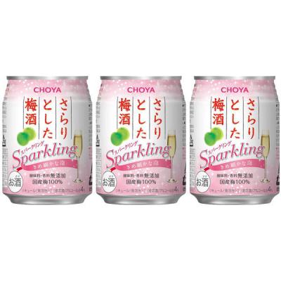 チョーヤ さらりとした梅酒 スパークリング 250ml×3缶