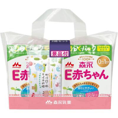 【0ヶ月から】森永 乳児用ミルク E赤ちゃん エコらくパックつめかえ用2箱セット（800g×2箱） 1セット 森永乳業　粉ミルク