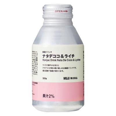 無印良品 蒟蒻ドリンク ナタデココ＆ライチ 300g 良品計画